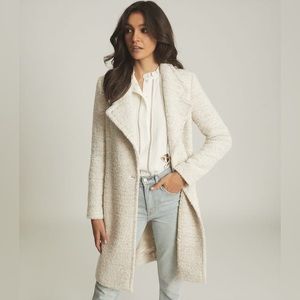 Reiss Dahlia Bouclé Wrap Coat